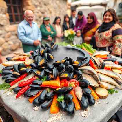 Chilean Curanto - Seafood Feast & Hot Stone Tradition